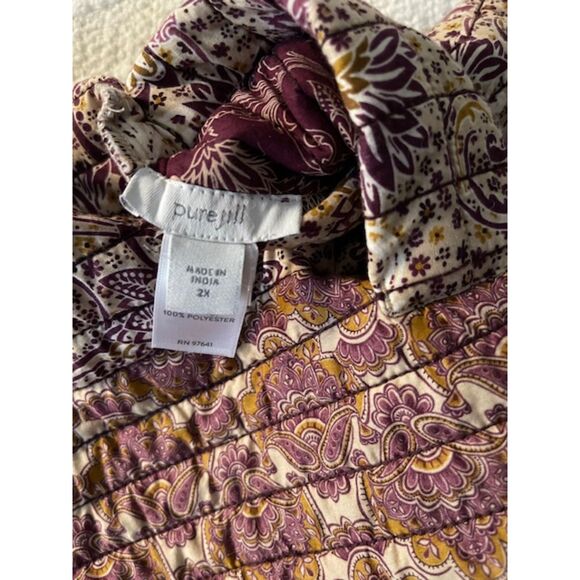 J.Jill Pure Jill reversible quilted chore coat, country/granny/folk, size 2X - Picture 5 of 5